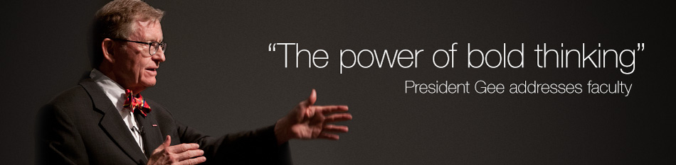 Featured news item: President Gee's address to faculty