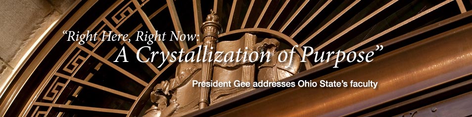 President Gee addresses Ohio State's faculty