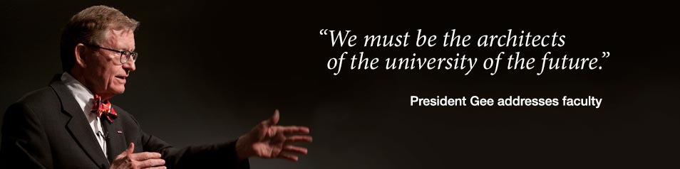 "We must be the architects of the university of the future."