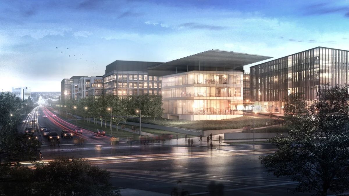 An artist’s rendering of how Carmenton will look from the corner of Lane Ave. and Kenny Rd.