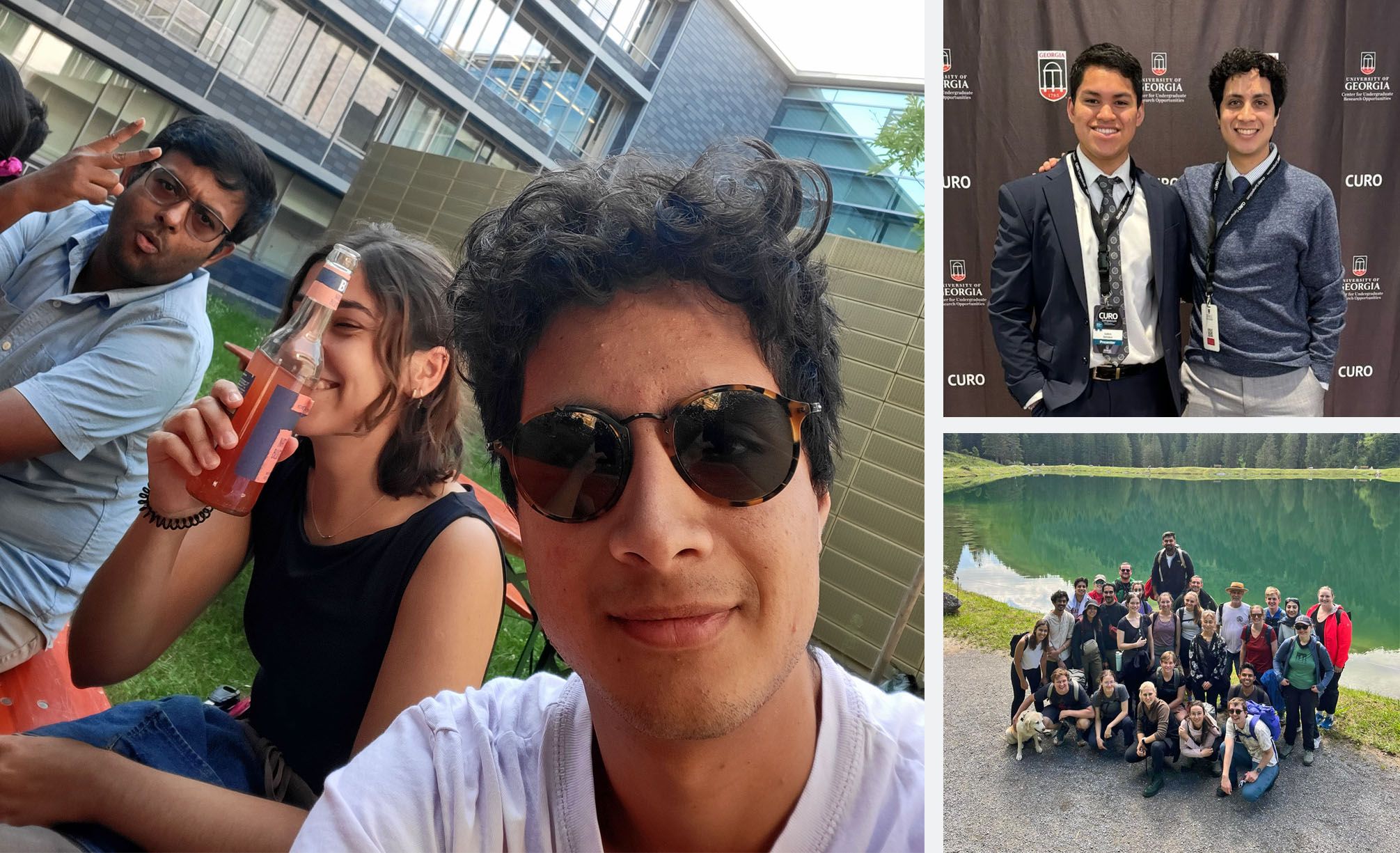 A collage of photos from a recently graduated college student