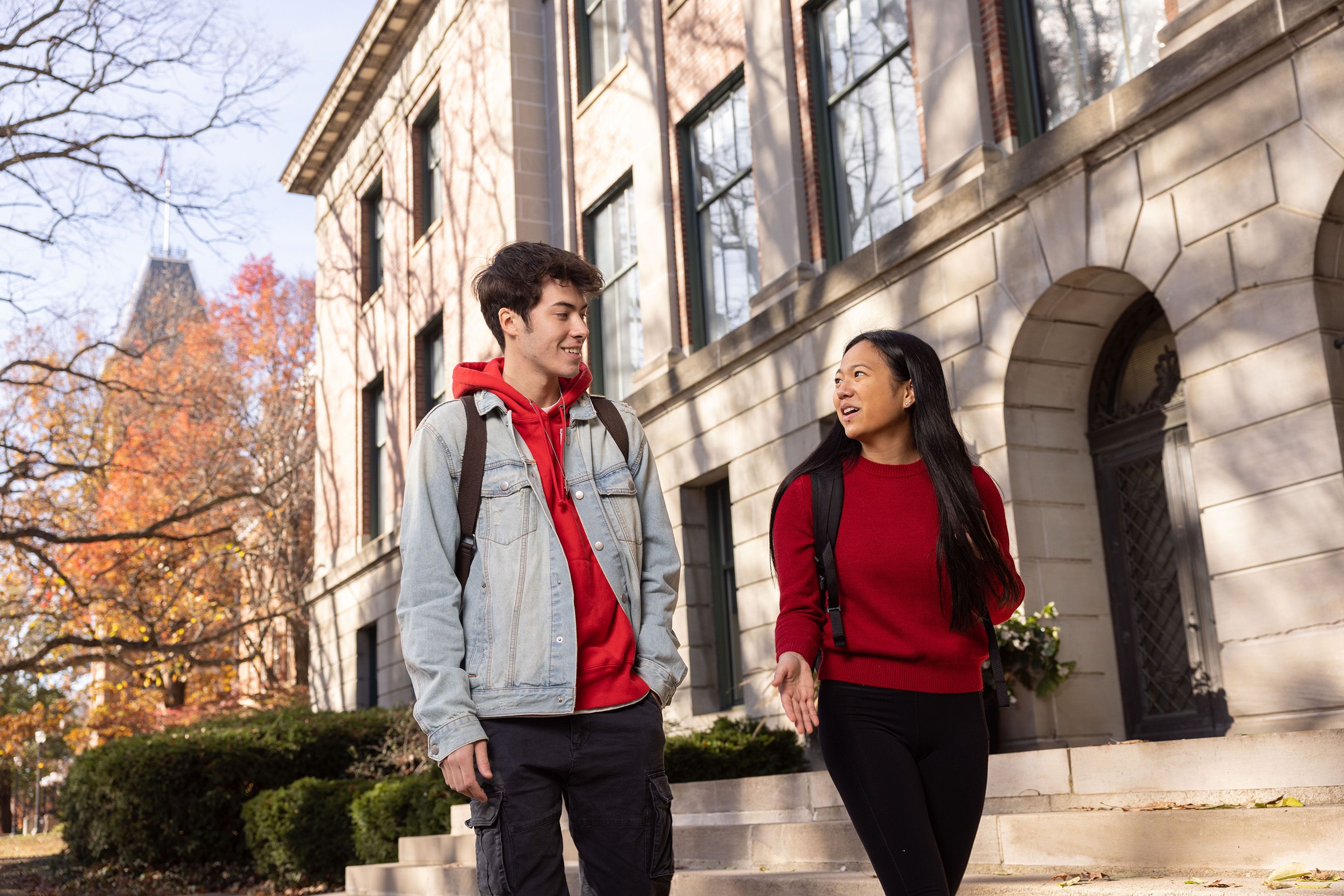 Ohio State students walking together