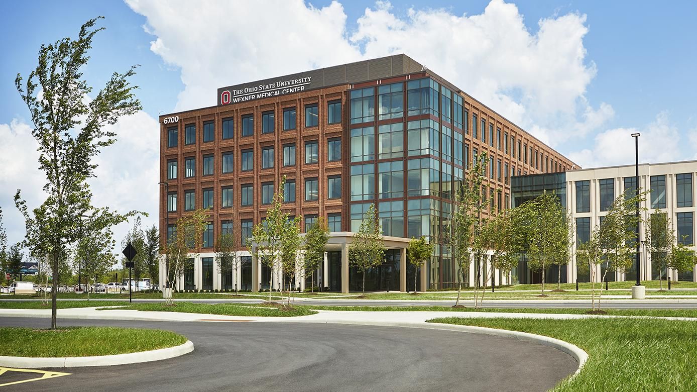 Exterior of Ohio State primary care building in New Albany