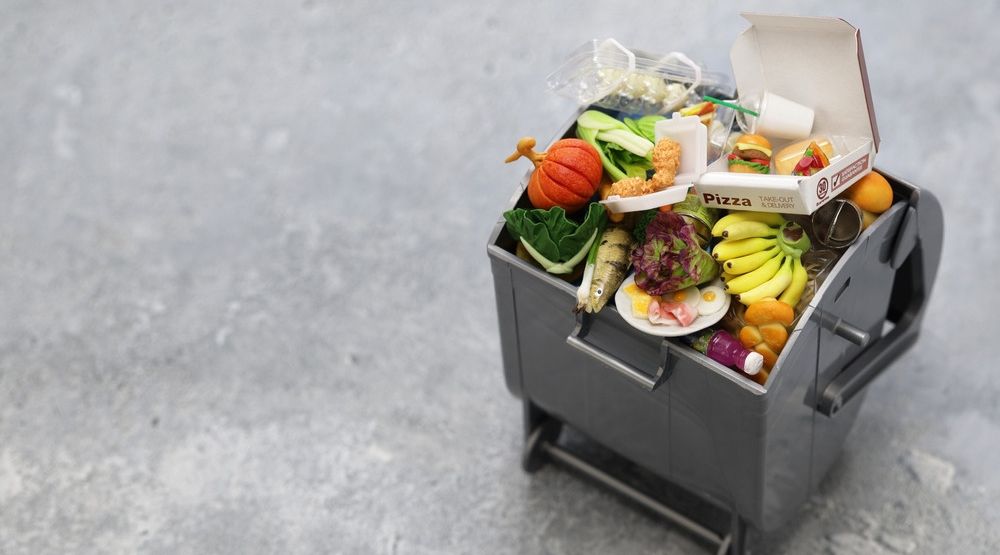 A basket of food waste