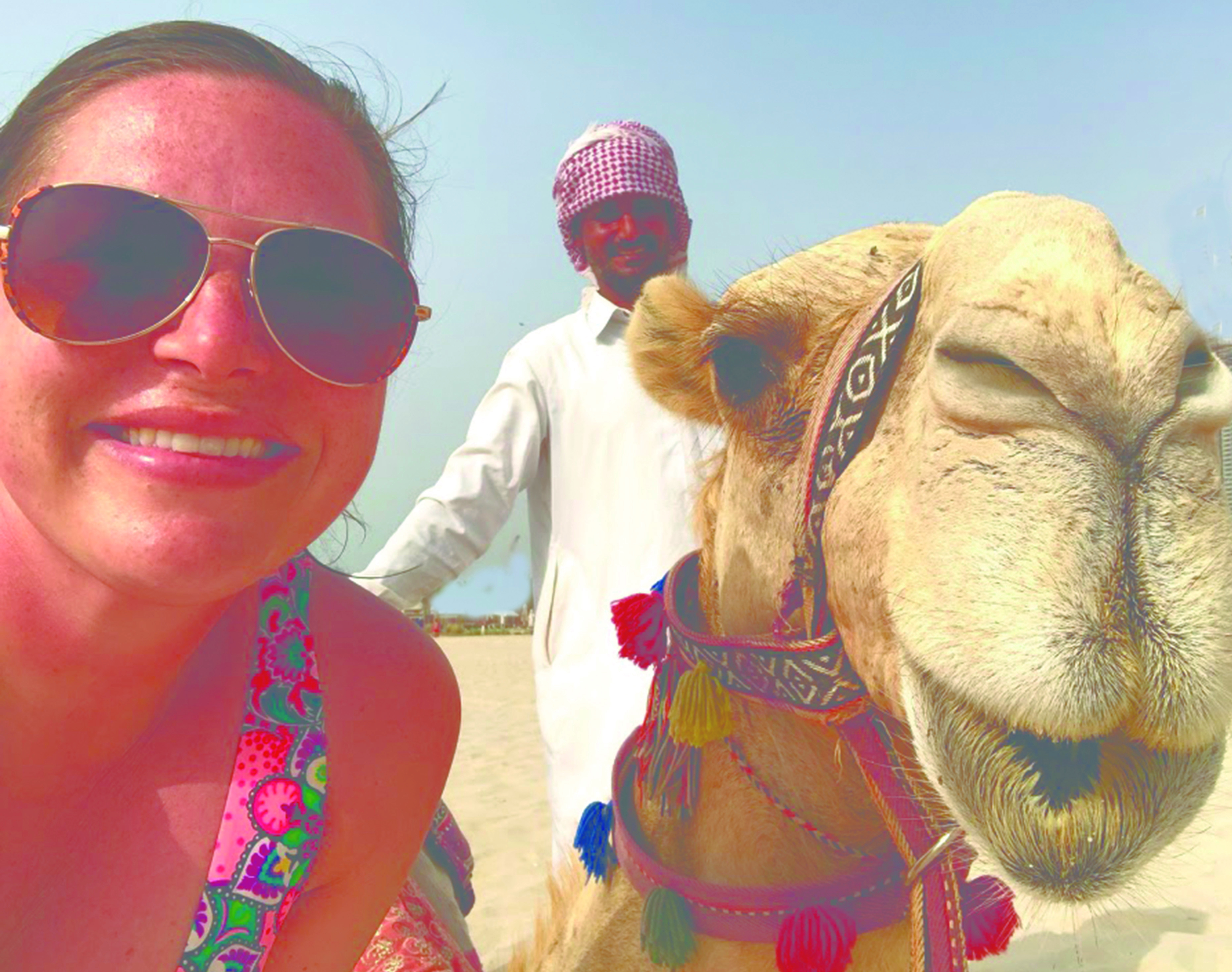 ohio state alum with a camel