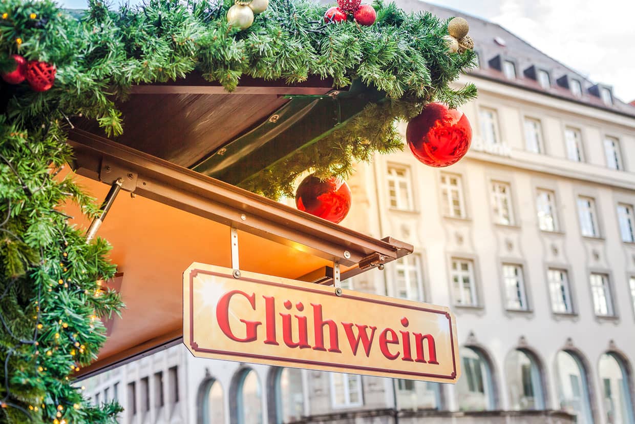 Glühwein sign in Germany