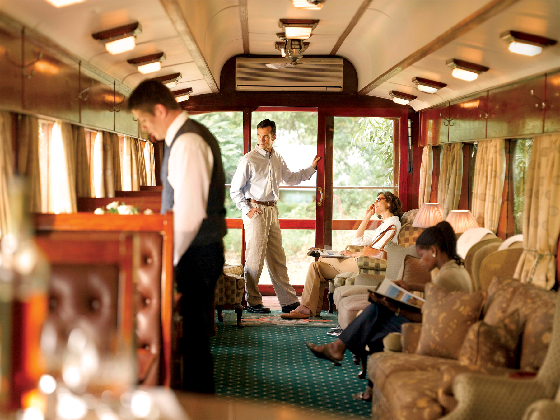 Inside of a train car