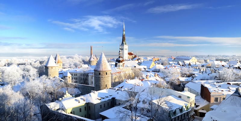 Snow-covered Tallinn