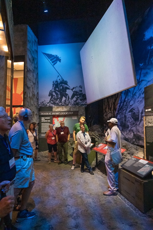 Tour participants exploring the museum