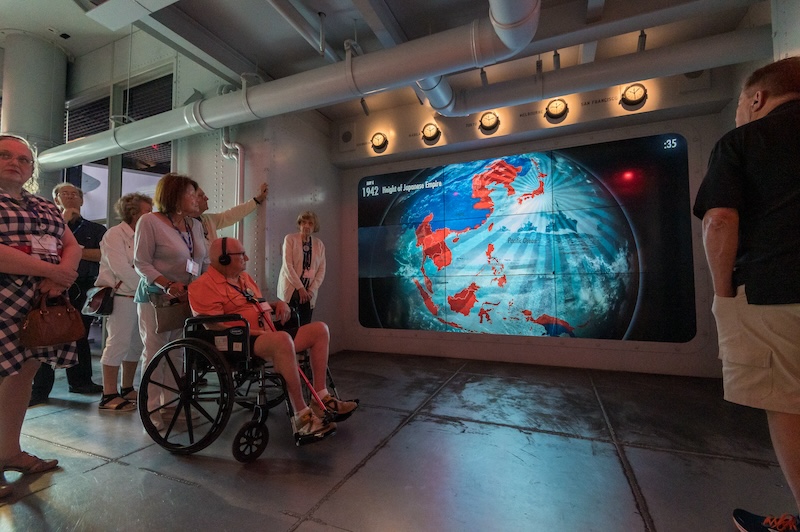 Tour participants exploring the museum