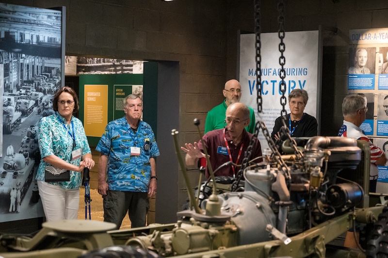 Tour participants exploring the museum