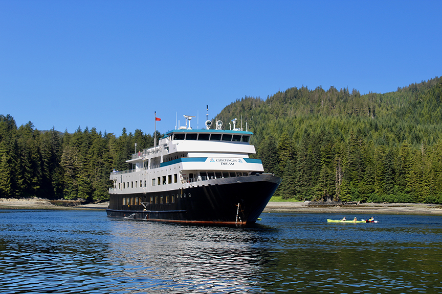 Boat in the Alaskan waters