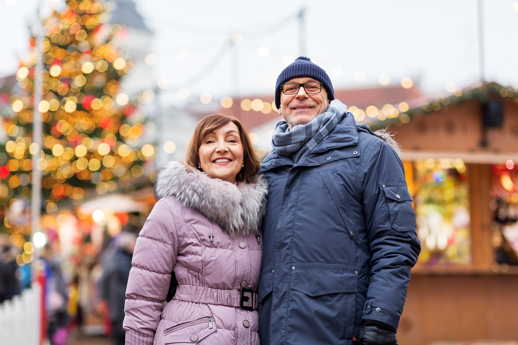 Two travelers enjoying the markets