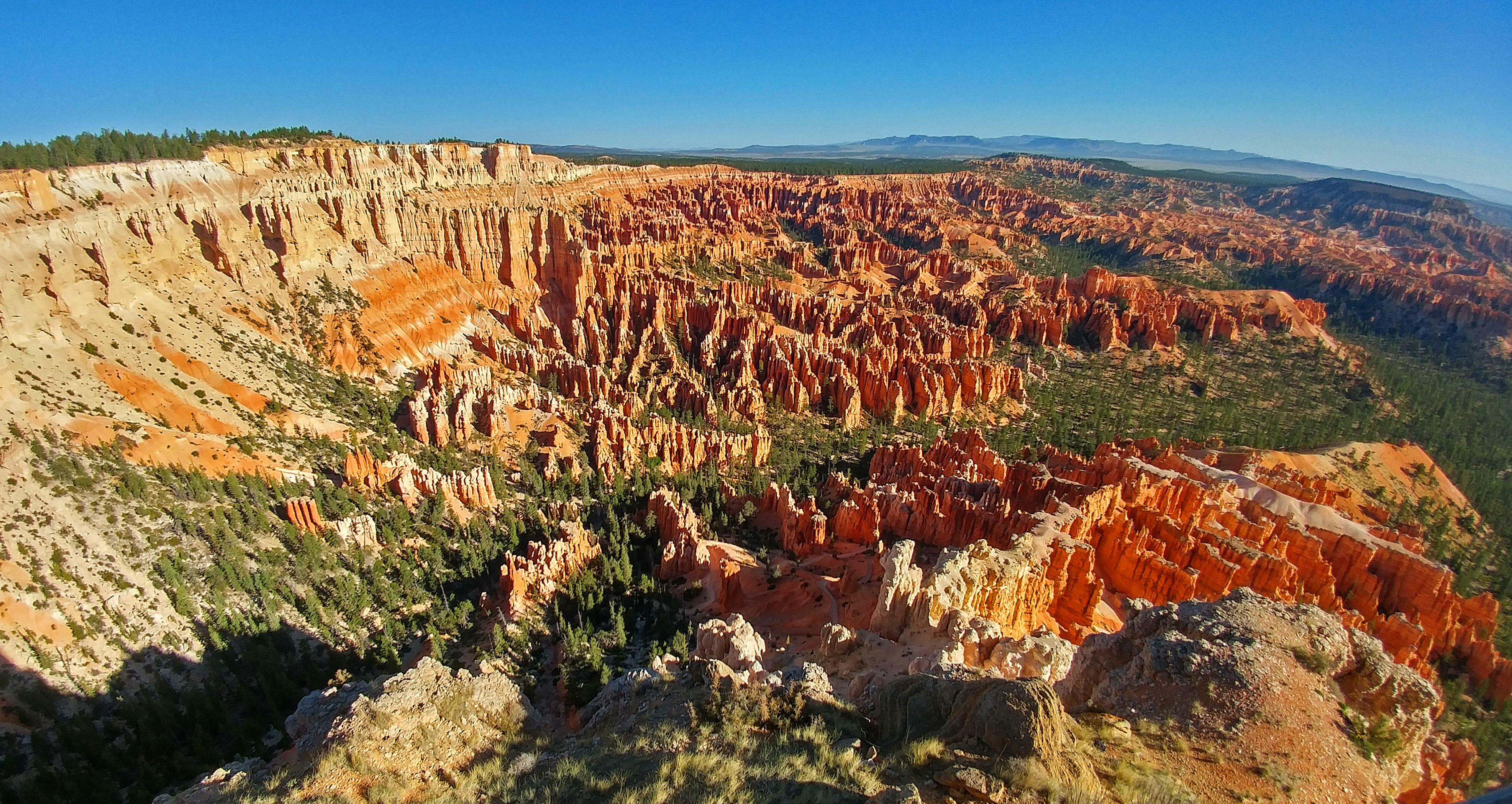 Aerial view of canyons