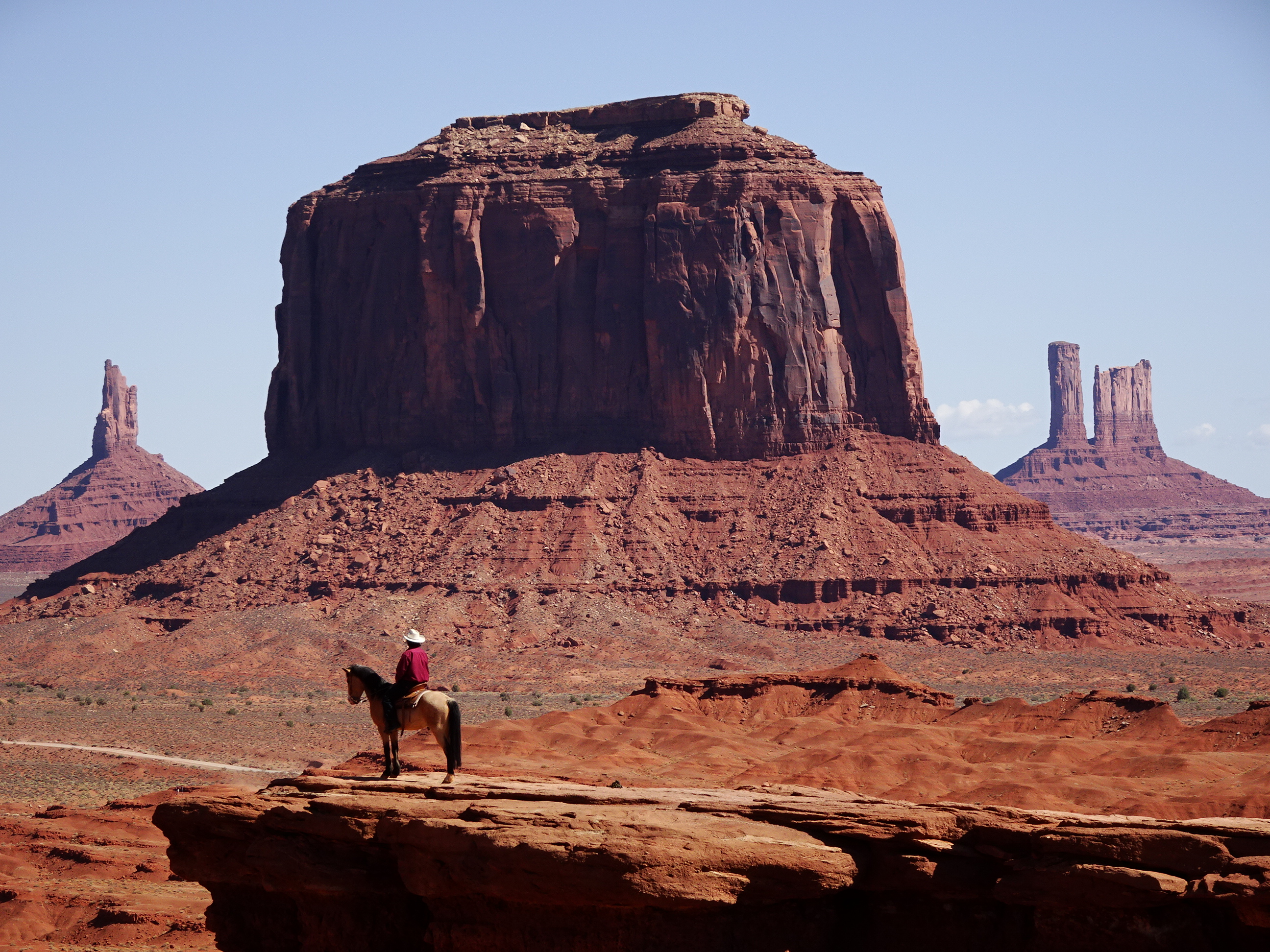 Large rock formations in the desert