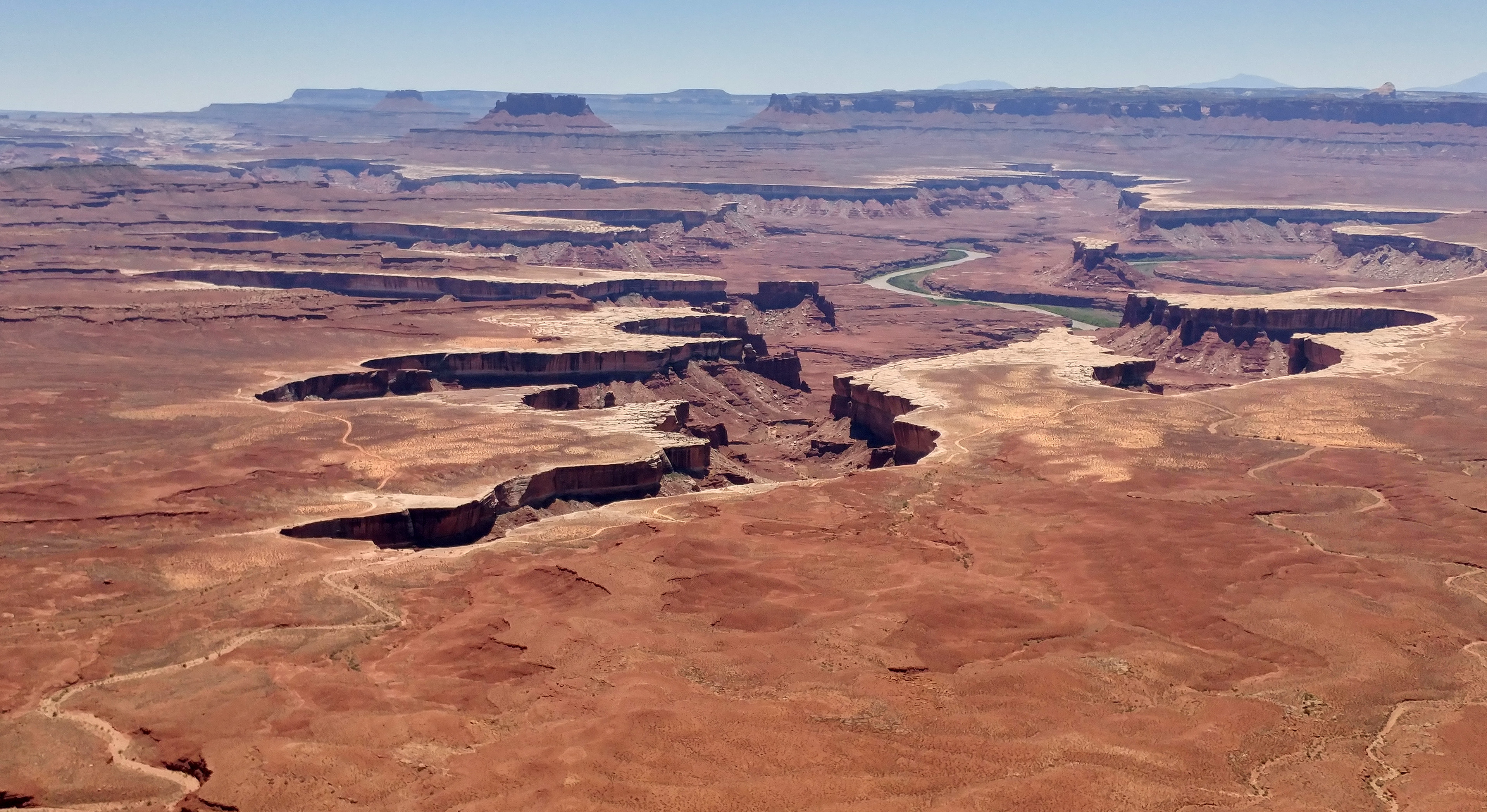 Aerial view of canyons