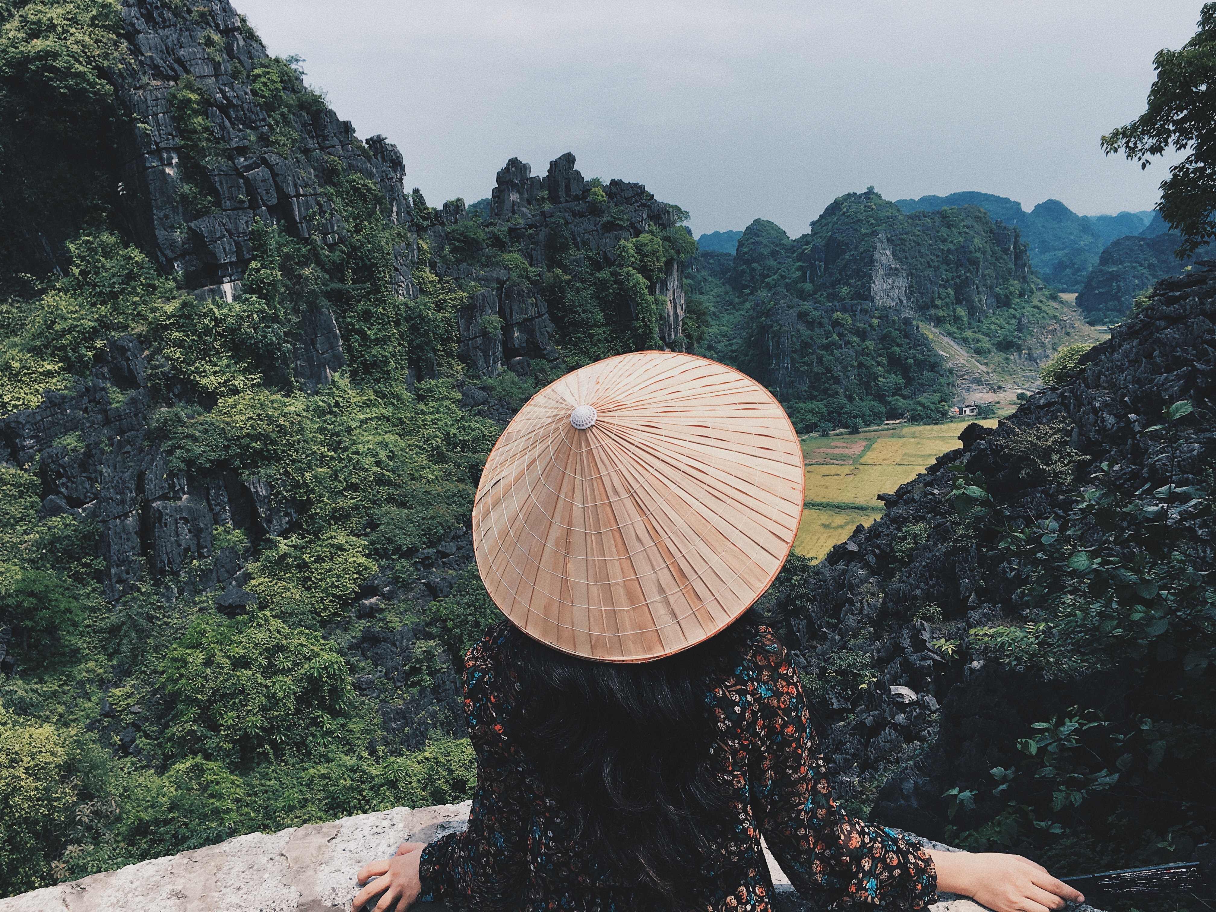 girl looking into valley