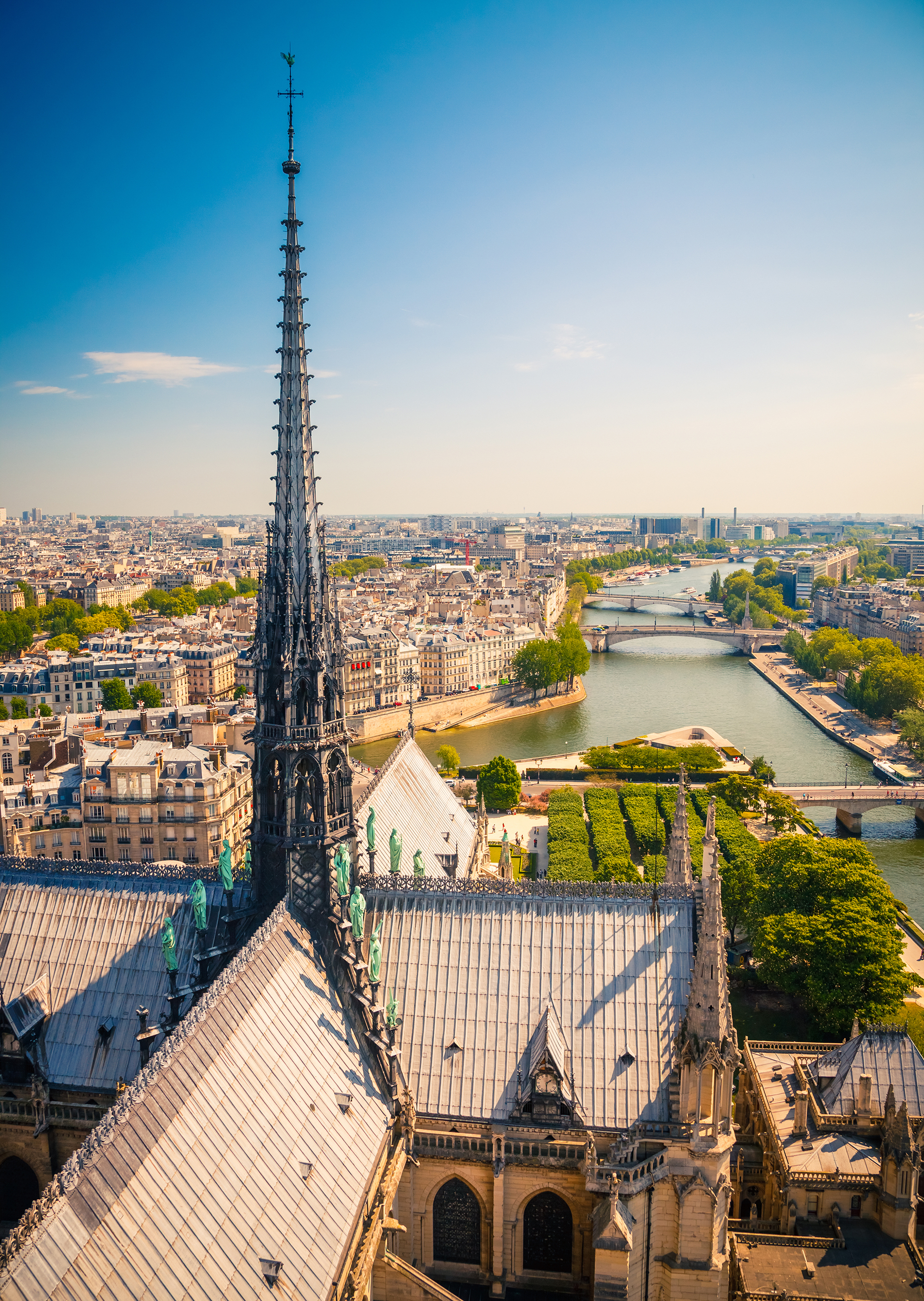 a view of a city from above