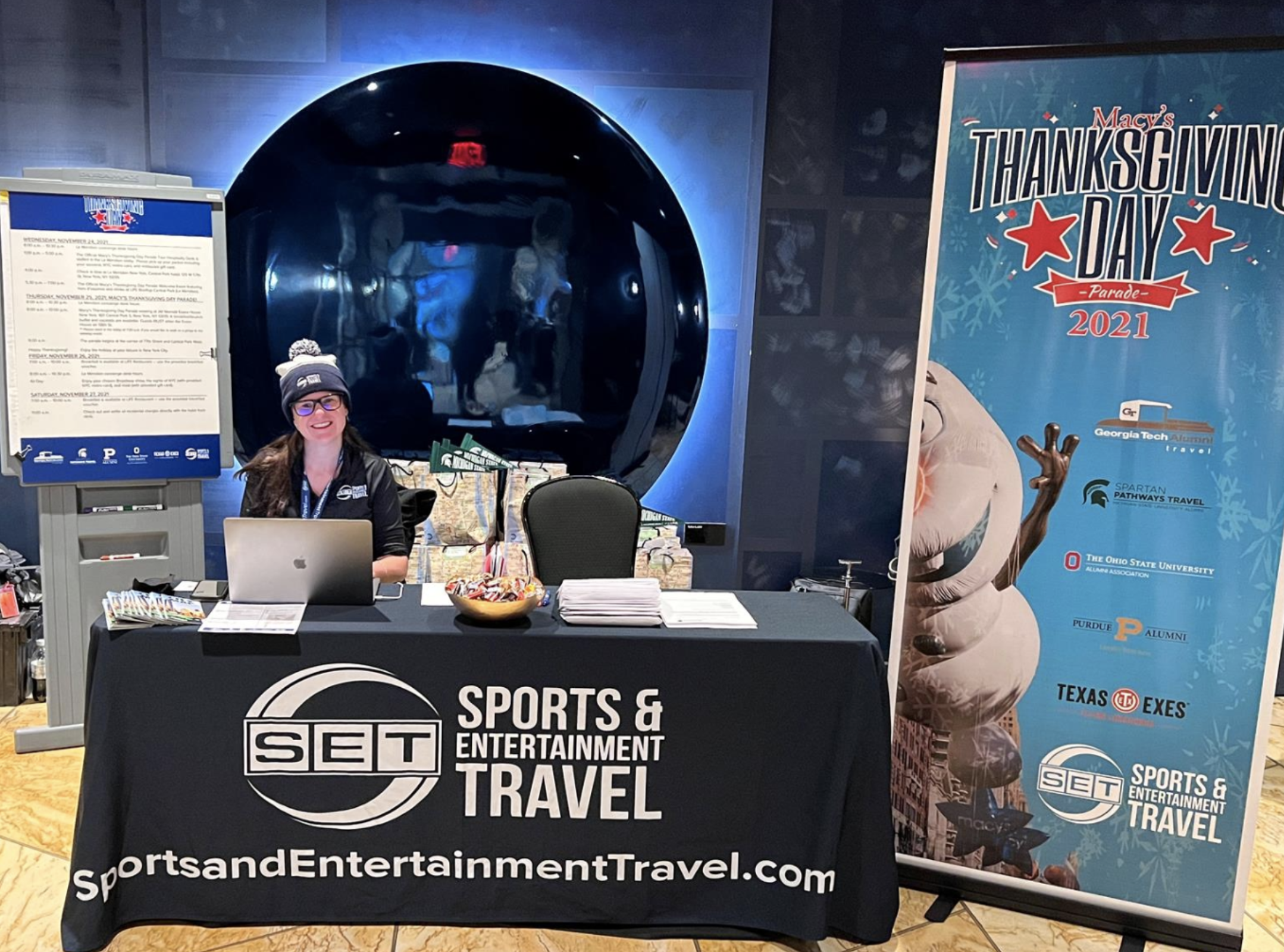 Sports and Entertainment Travel check in desk
