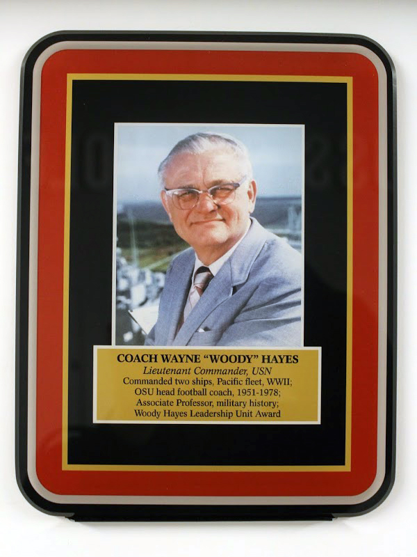 Plaque of Coach Wayne “Woody” Hayes