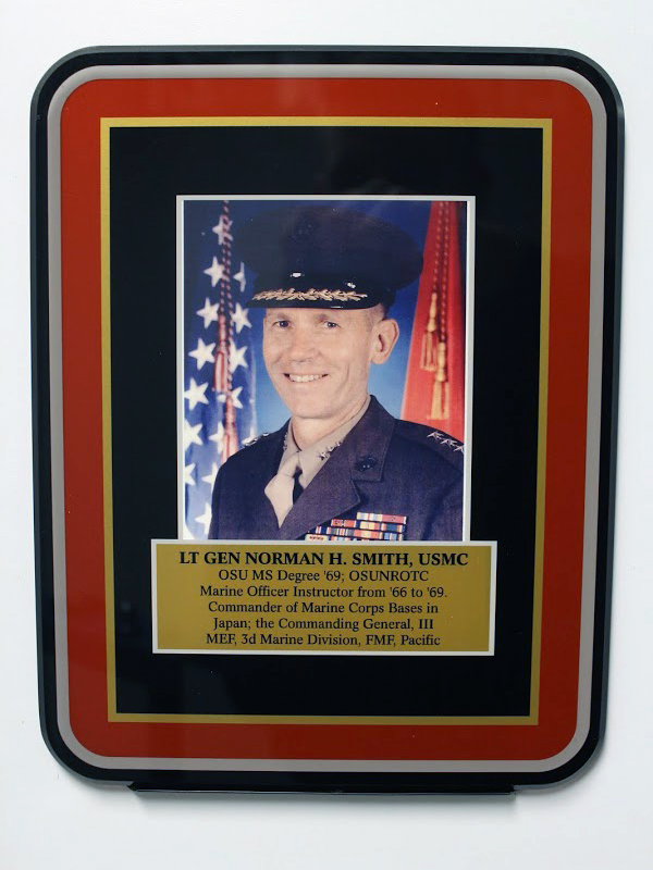 Plaque of Lt. Gen. Norman H. Smith, USMC ’69
