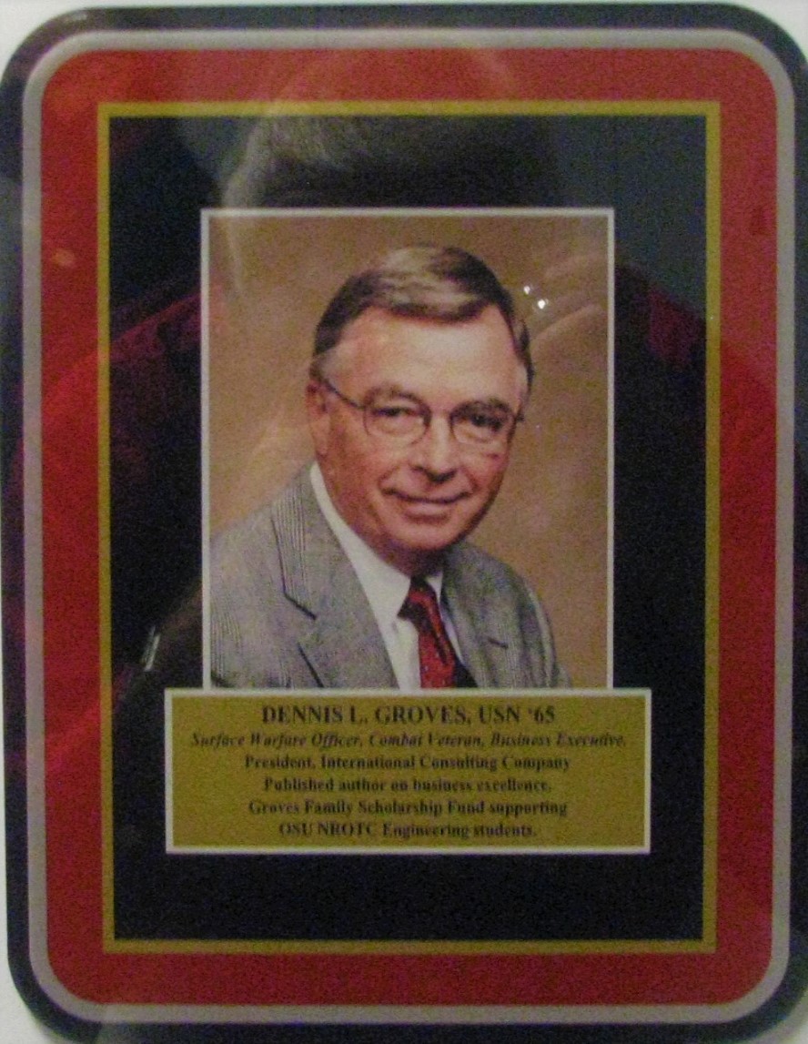 Plaque of LT Dennis L. Groves, USN ’65