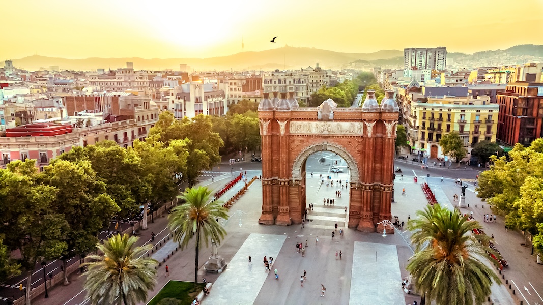 Aerial view of Barcelona