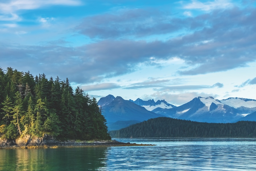 Coastline in Juneau Alaska