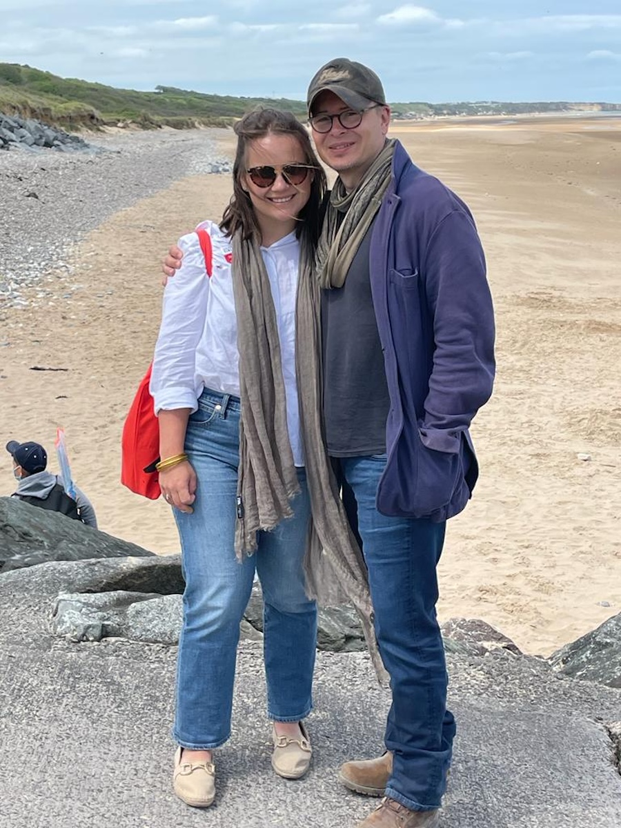 Travelers at Utah Beach