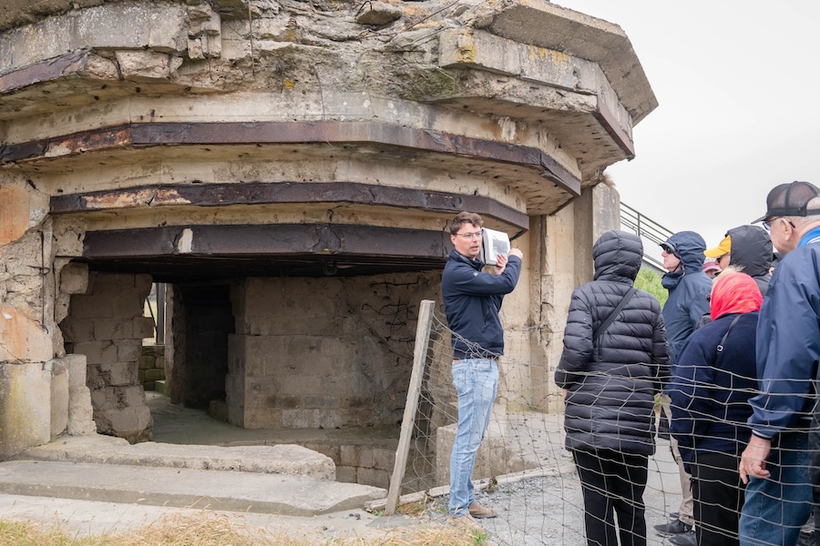 Tour participants exploring