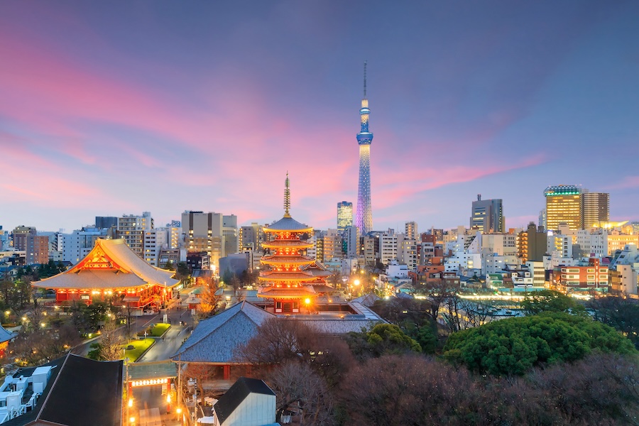 Tokyo at sunset