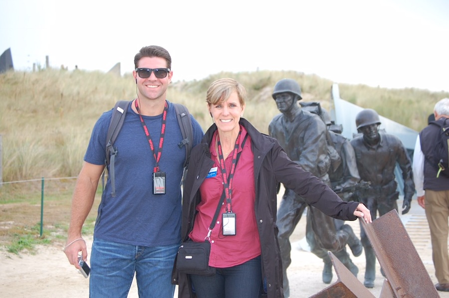 Travelers at Utah Beach