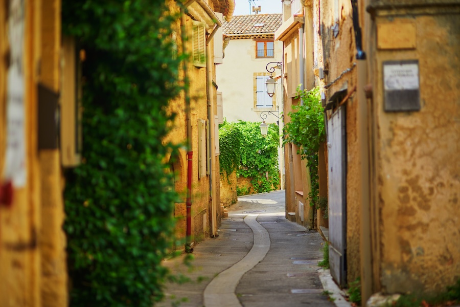 Narrow city street in Lourmarin