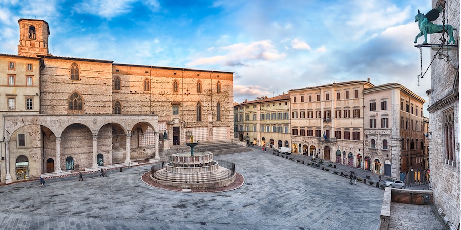 The Piazza IV Novembre in Perugia
