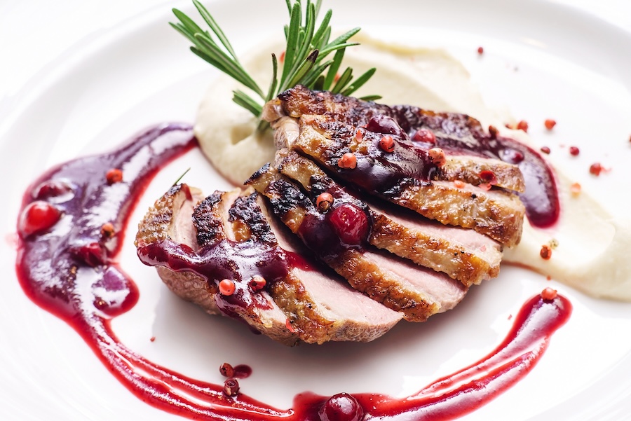 Upscale dinner cuisine