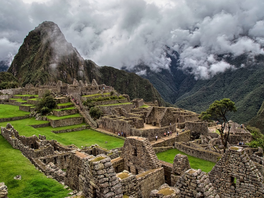 Aerial view of Machu Picchu