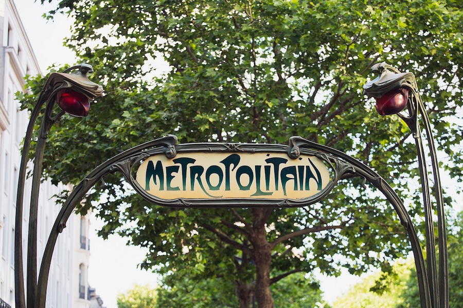 A metro sign