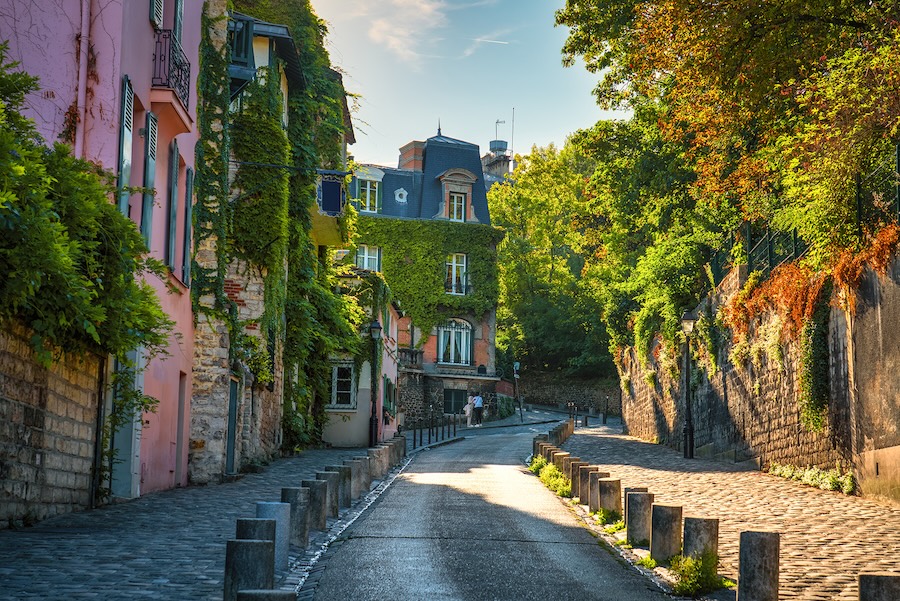 A quaint street in Montmartre