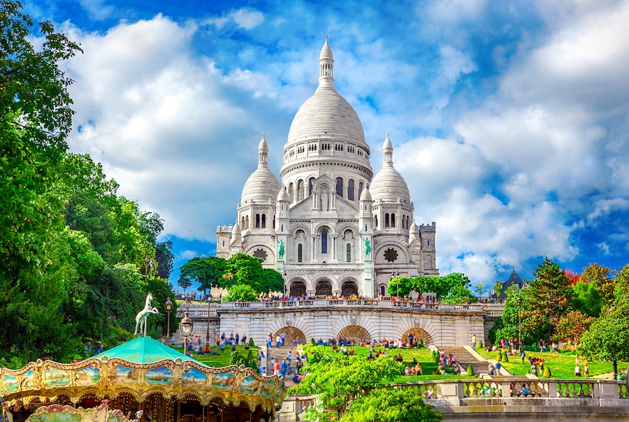 A large landmark building in Montmartre