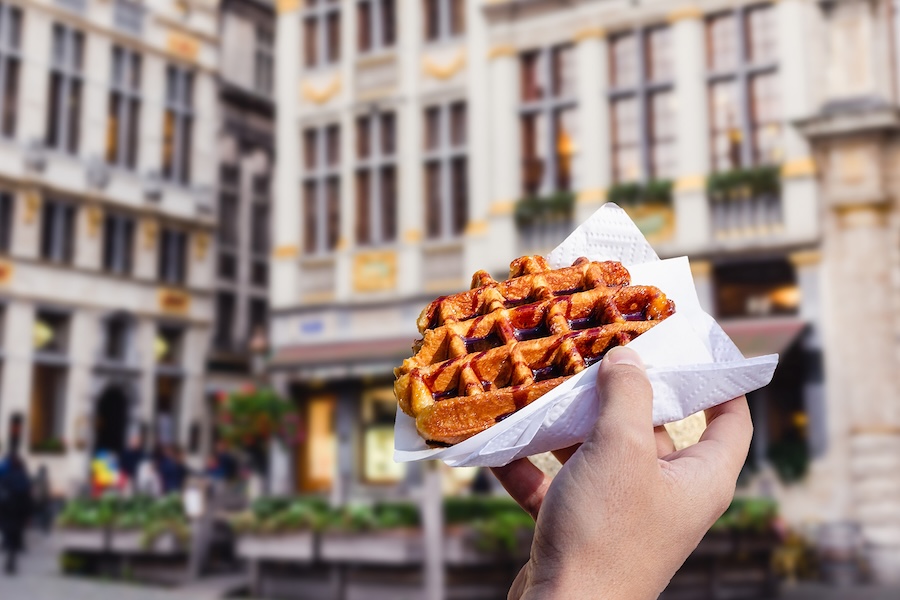 a waffle in Antwerp