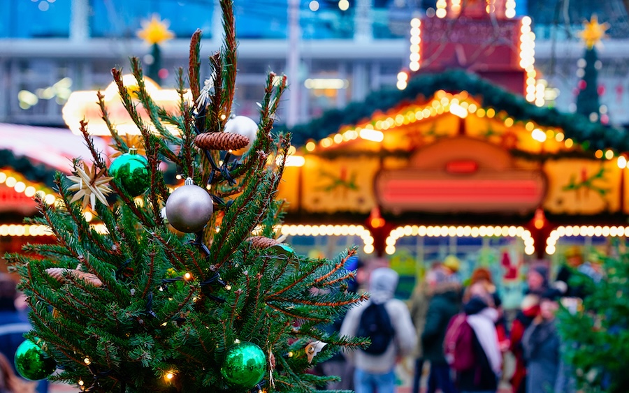 A decorated Christmas tree in Cologne