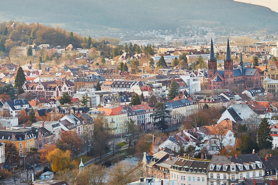 Aerial view of Freiburg