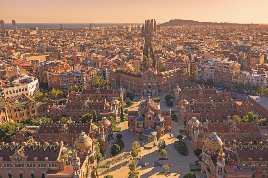 Aerial view of Hospital de Sant Pau