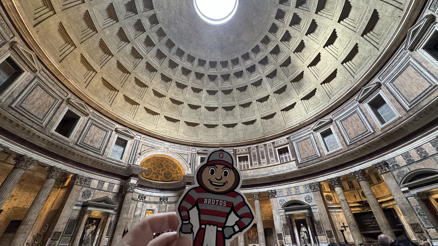 Brutus inside the Pantheon in Rome, Italy.