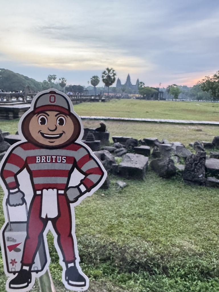 Brutus in front of Angkor Wat in Siem Reap, Cambodia.