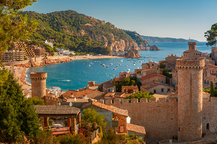 Coast line view of Palamos