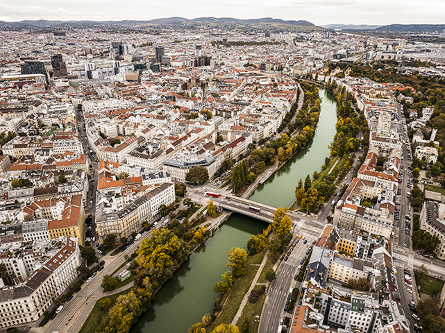 Aerial image of Vienna