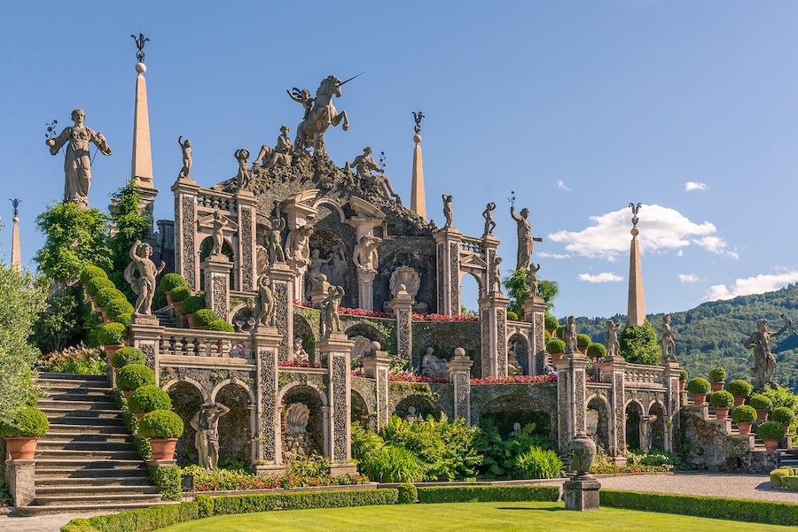 An ancient structure in Lake Maggiore, Stresa Italy