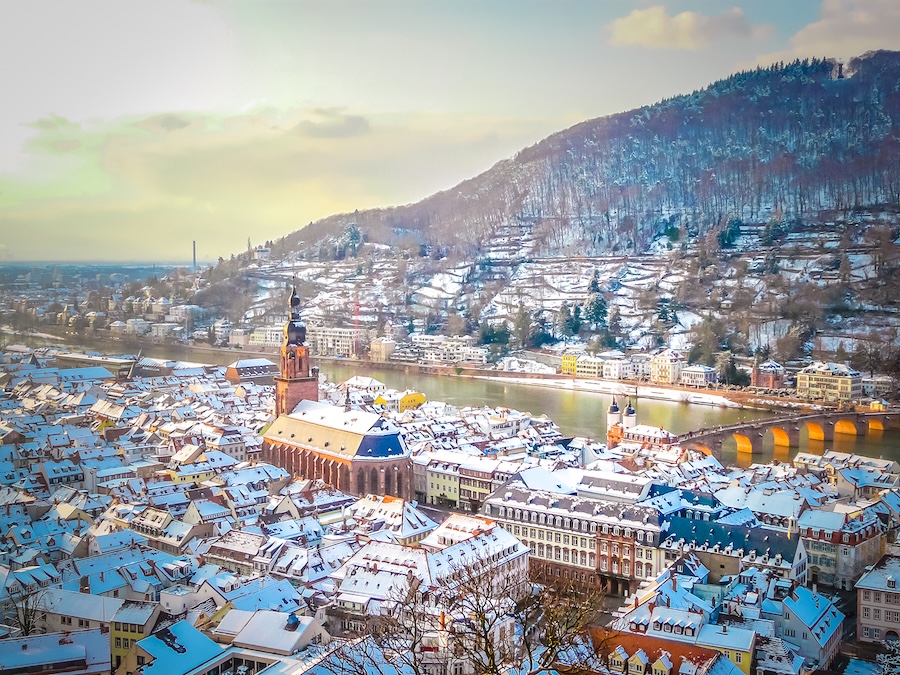 Aerial view of the city of Heidelberg