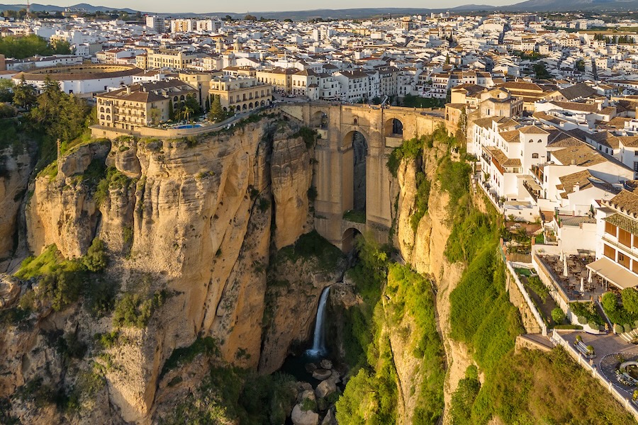 Ronda cliff-side view